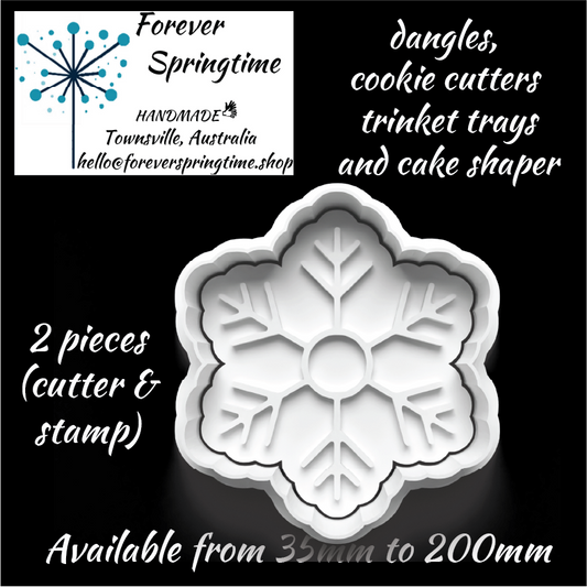 CHRISTMAS Snowflake (a) Cutter and Embosser Stamp: Art, Baking, Craft