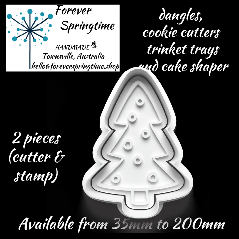 CHRISTMAS Tree (c) Cutter and Embosser Stamp: Art, Baking, Craft