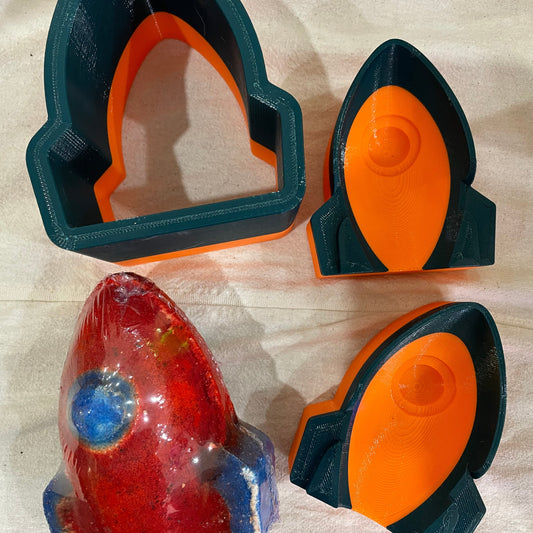 ROCKET SHIP bath bomb mould/mold for DIY bathbombs homemade