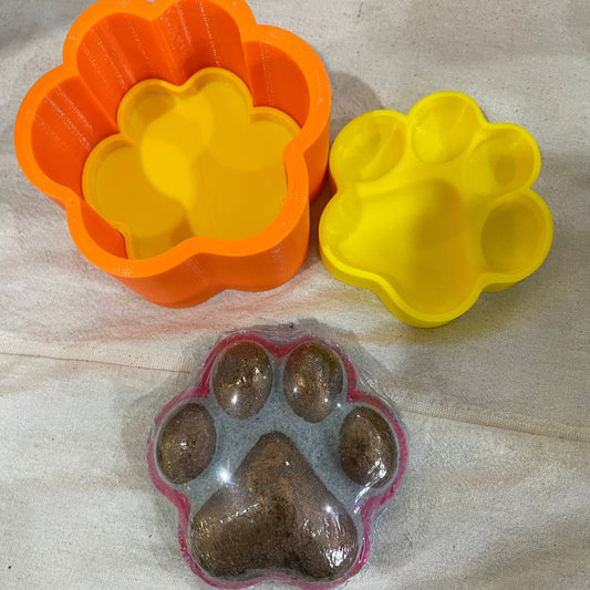 DOG PAW PRINT bath bomb mould/mold for DIY bathbombs homemade