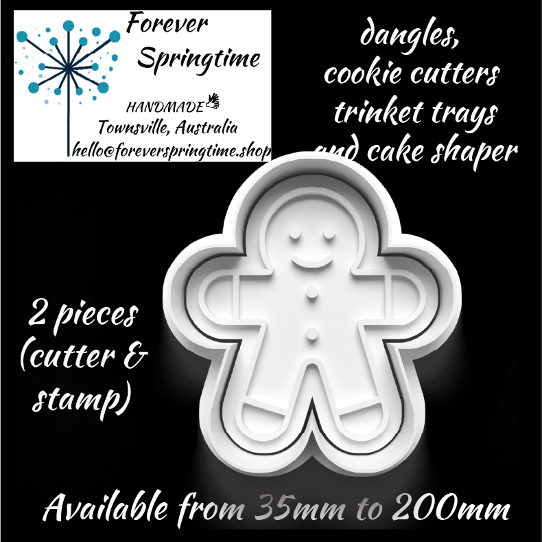 CHRISTMAS Gingerbread Person (c) Cutter and Embosser Stamp: Art, Baking, Craft