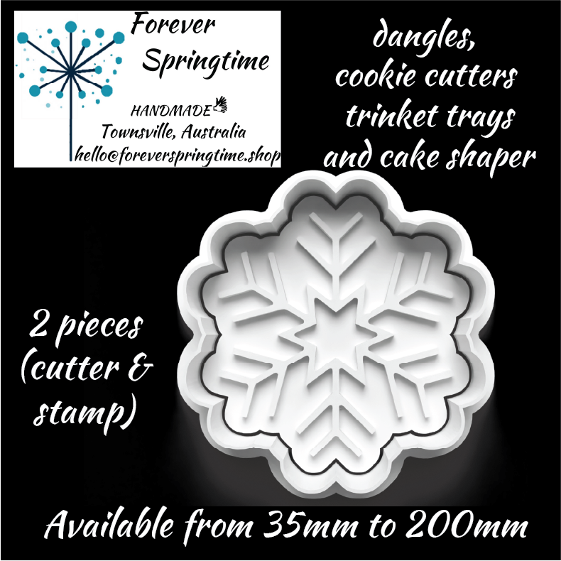 CHRISTMAS Snowflake (c) Cutter and Embosser Stamp: Art, Baking, Craft