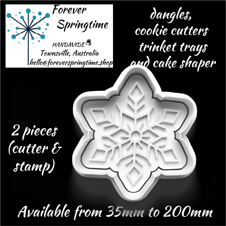 CHRISTMAS Snowflake (e) Cutter and Embosser Stamp: Art, Baking, Craft