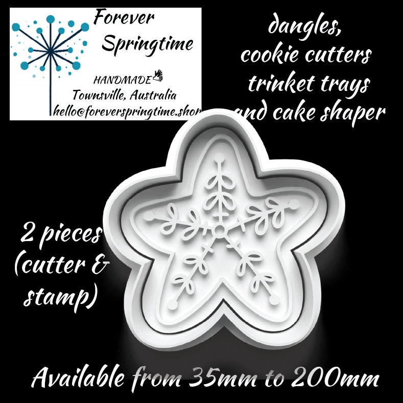 CHRISTMAS Star (a) Cutter and Embosser Stamp: Art, Baking, Craft