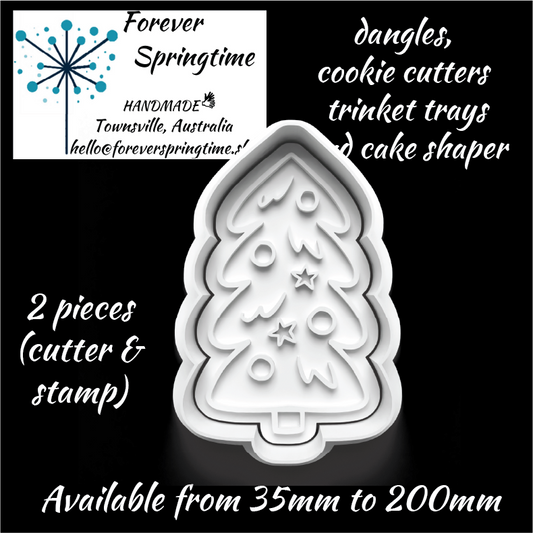 CHRISTMAS Tree (e) Cutter and Embosser Stamp: Art, Baking, Craft