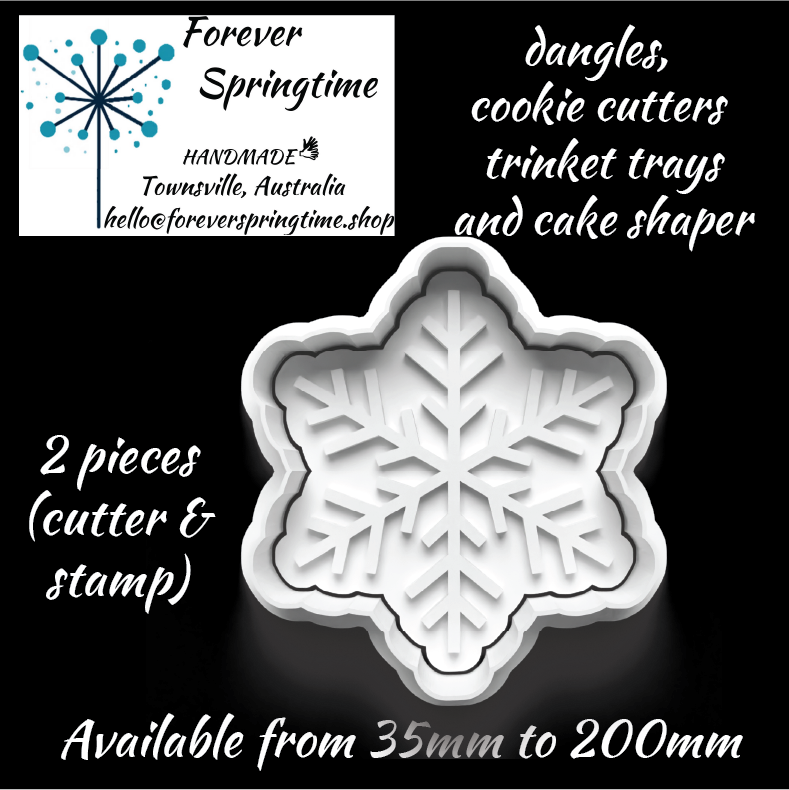 CHRISTMAS Snowflake (f) Cutter and Embosser Stamp: Art, Baking, Craft