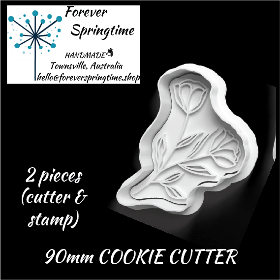 Flower (a) Cookie Cutter and Embossing Stamp: Art, Baking, Craft