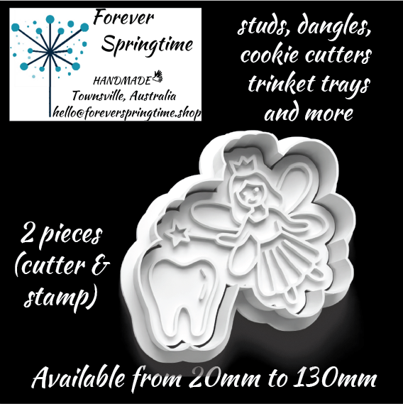 Tooth fairy Cutter and Embosser Stamp: Art, Baking, Craft