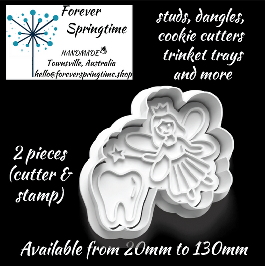 Tooth fairy Cutter and Embosser Stamp: Art, Baking, Craft