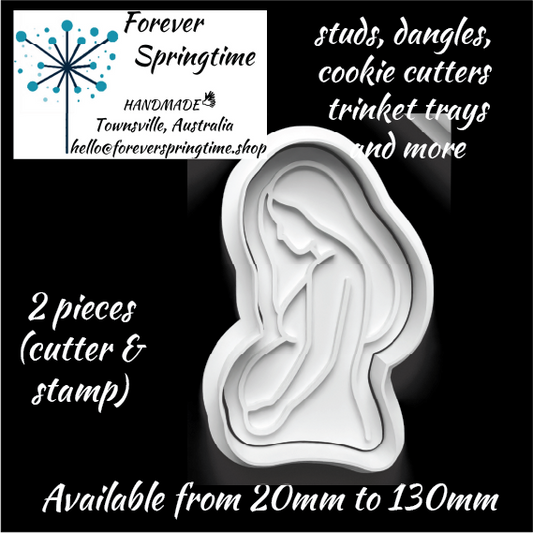 Pregnant Mum Cutter and Embosser Stamp: Art, Baking, Craft