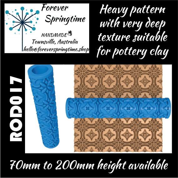 Textured roller ROD017: Art, Baking, Craft