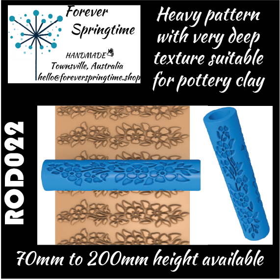 Textured roller ROD022: Art, Baking, Craft