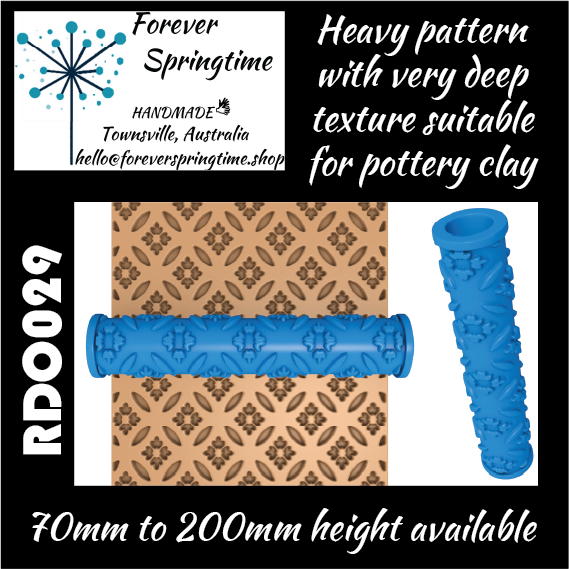 Textured roller ROD029: Art, Baking, Craft