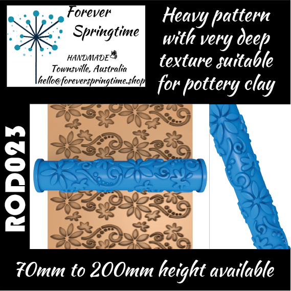 Textured roller ROD023: Art, Baking, Craft