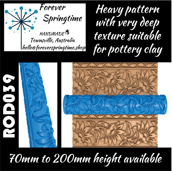 Textured roller ROD039: Art, Baking, Craft