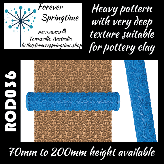 Textured roller ROD036: Art, Baking, Craft