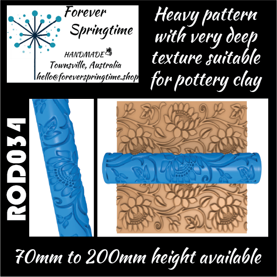 Textured roller ROD034: Art, Baking, Craft