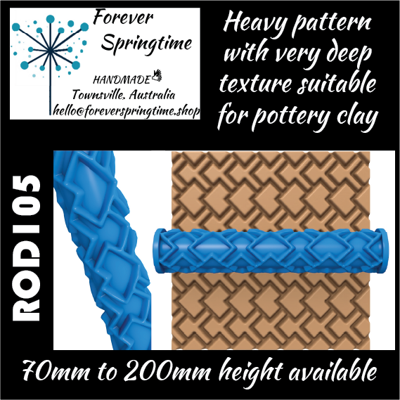 Textured roller ROD105: Art, Baking, Craft