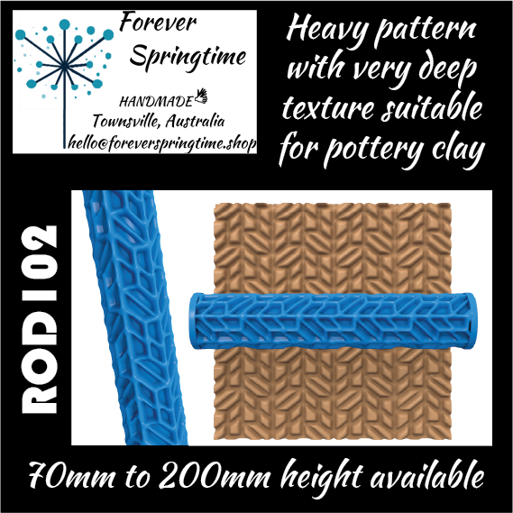 Textured roller ROD102: Art, Baking, Craft