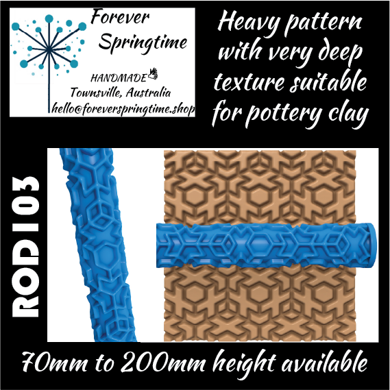 Textured roller ROD103: Art, Baking, Craft