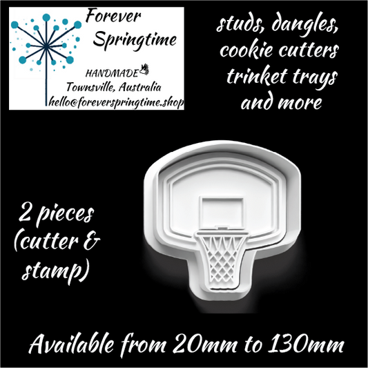 BASKETBALL Backboard Cutter and Embosser Stamp: Art, Baking, Craft