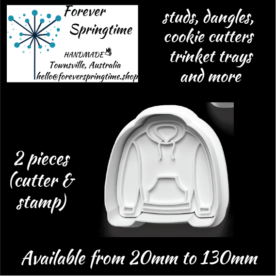 Hoodie jumper (clothing) Cutter and Embosser Stamp: Art, Baking, Craft