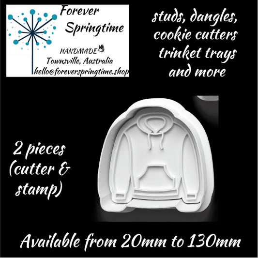 Hoodie jumper (clothing) Cutter and Embosser Stamp: Art, Baking, Craft