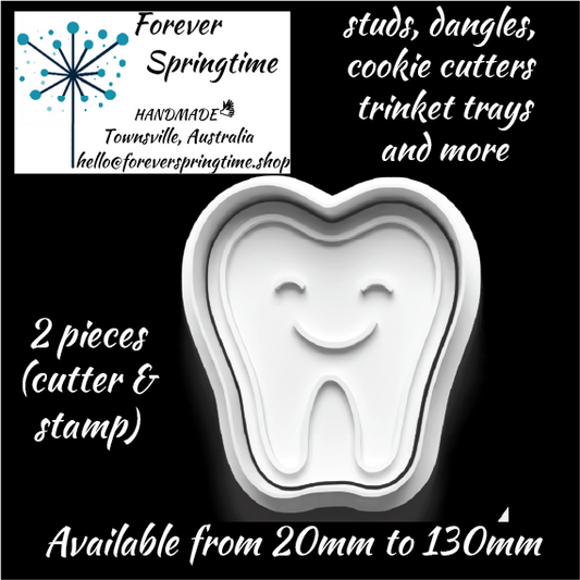 Tooth smiling Cutter and Embosser Stamp: Art, Baking, Craft