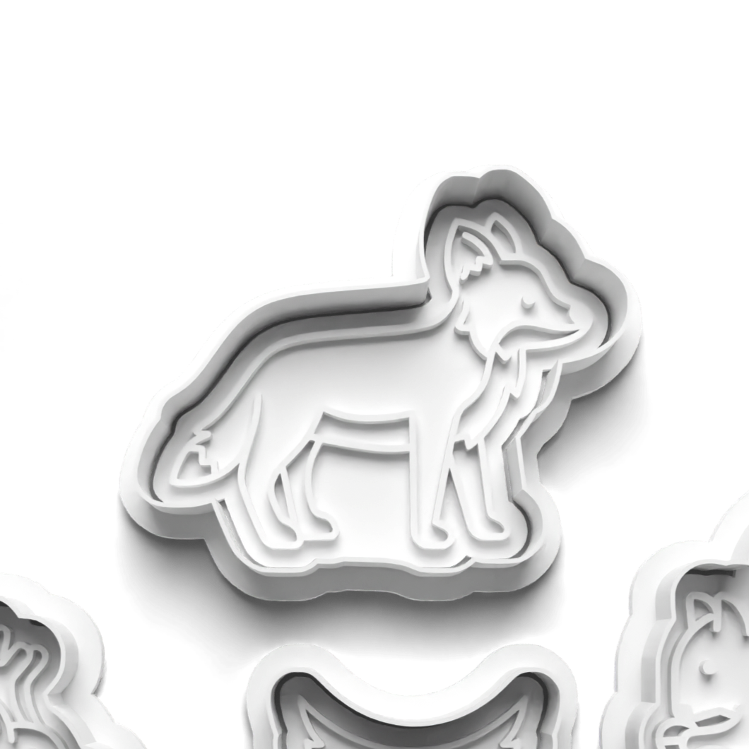 Forest Animals FOX Cookie Cutter and Embosser Stamp for Fondant / Polymer Clay / Clay / Plasticine