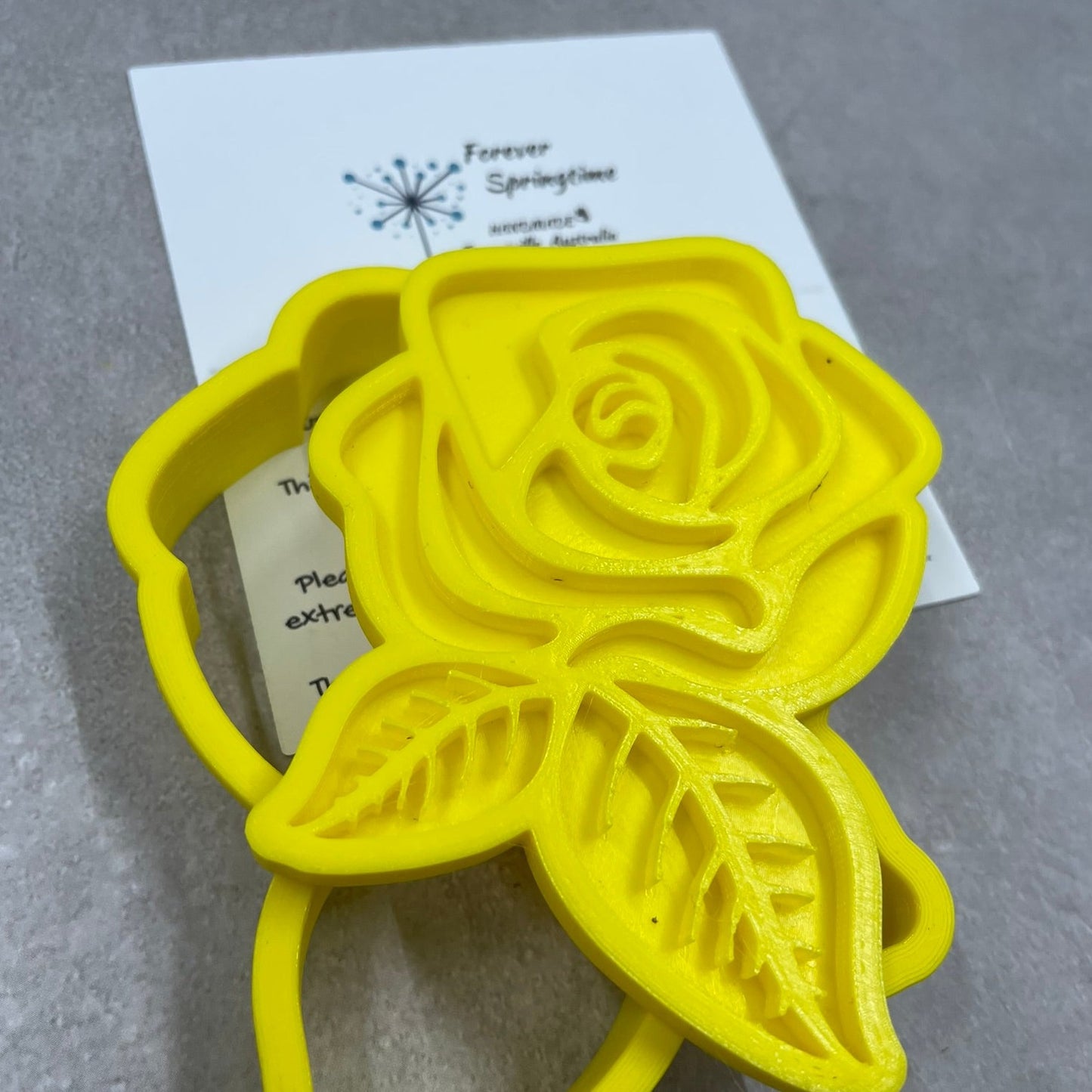 ROSE (alpha) Cookie Cutter and Embosser Stamp: Art, Baking, Craft