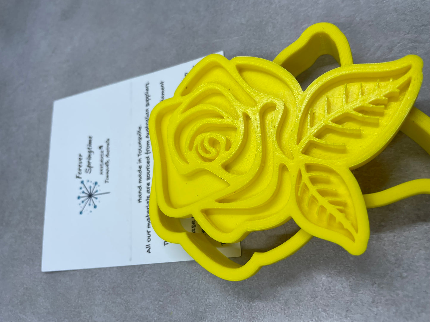 ROSE (alpha) Cookie Cutter and Embosser Stamp: Art, Baking, Craft