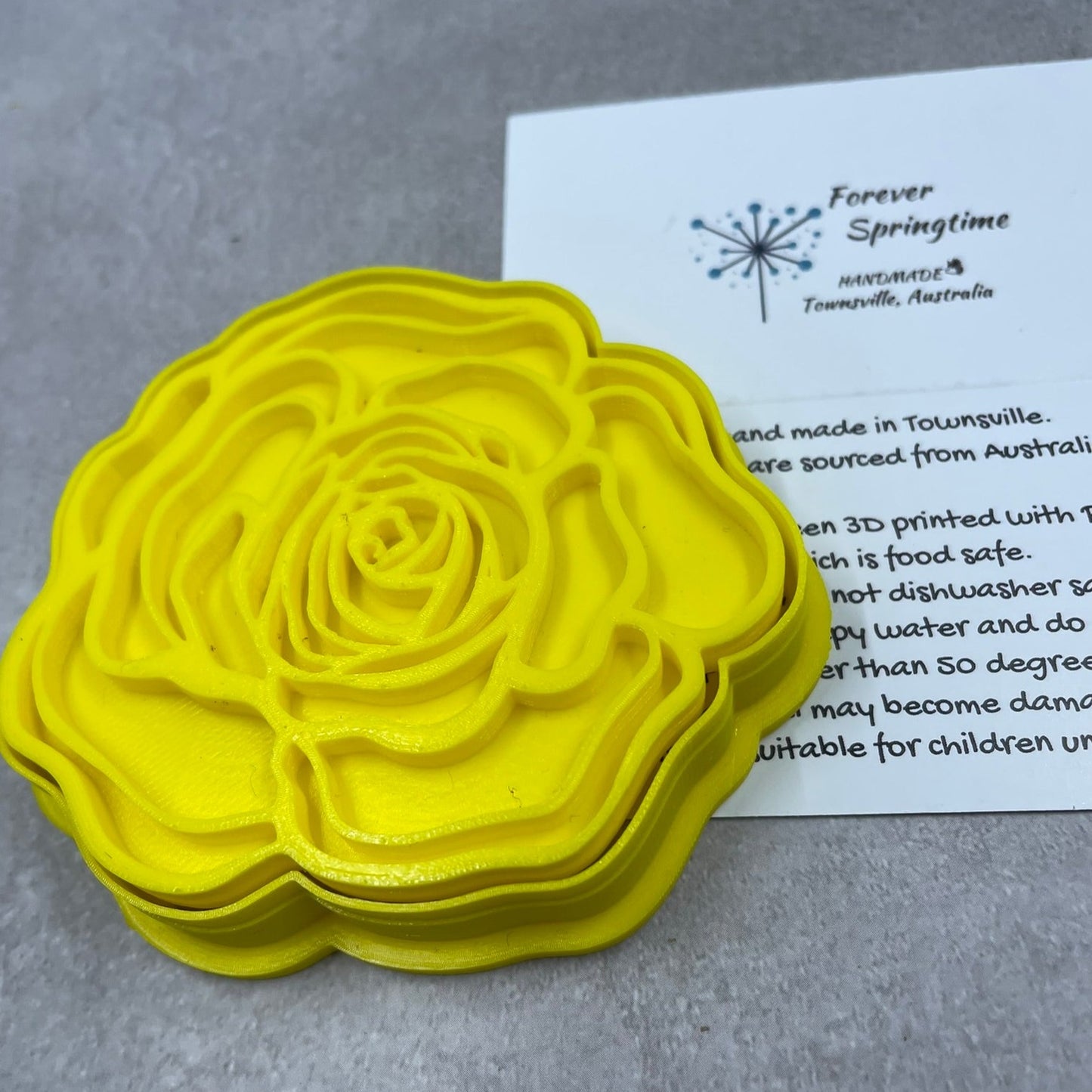 Gamma ROSE Cookie Cutter and Embosser Stamp: Art, Baking, Craft