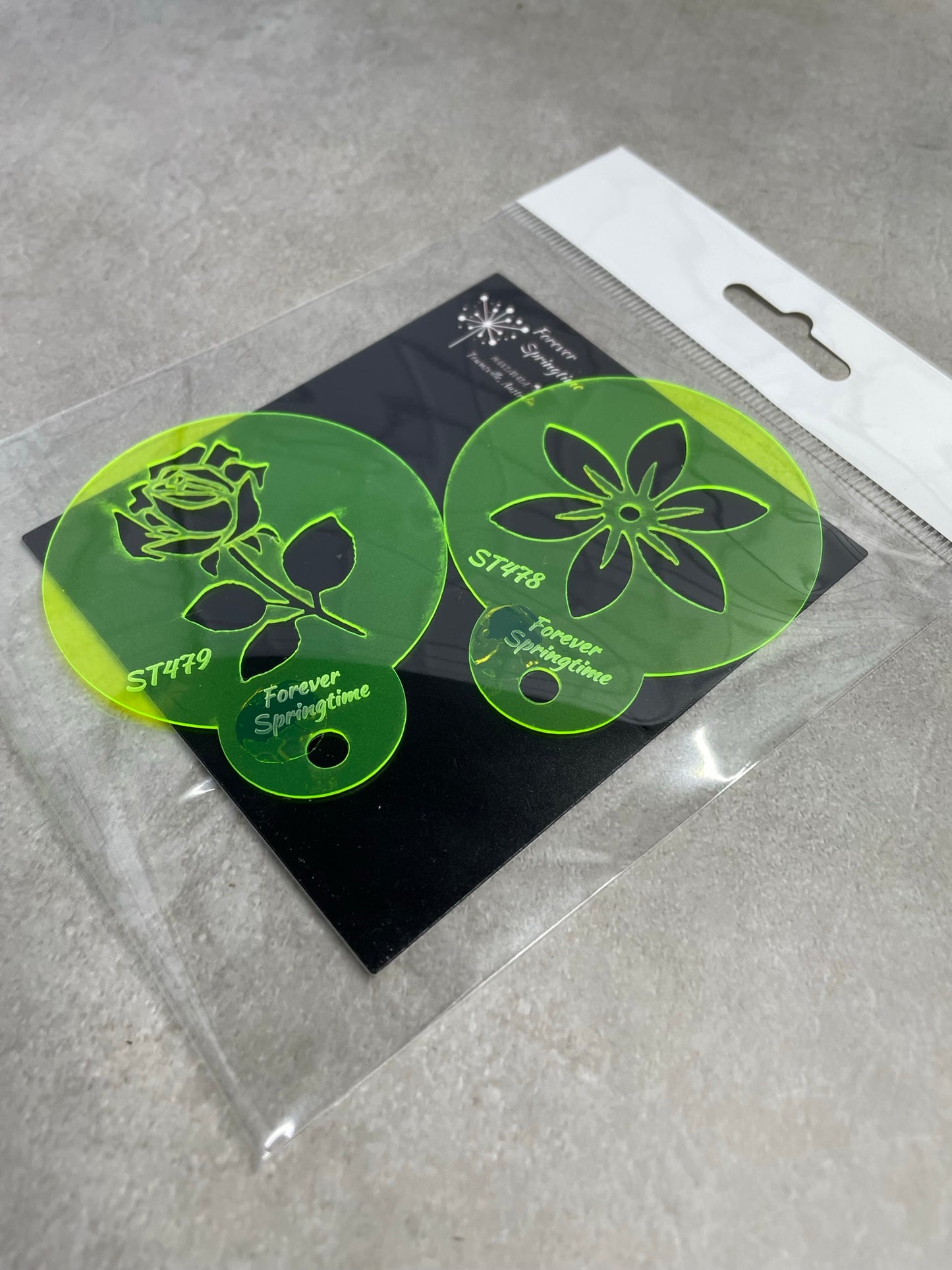 FLOWERS 'AAA' Mini Stencil Set of 2 | Australian home made