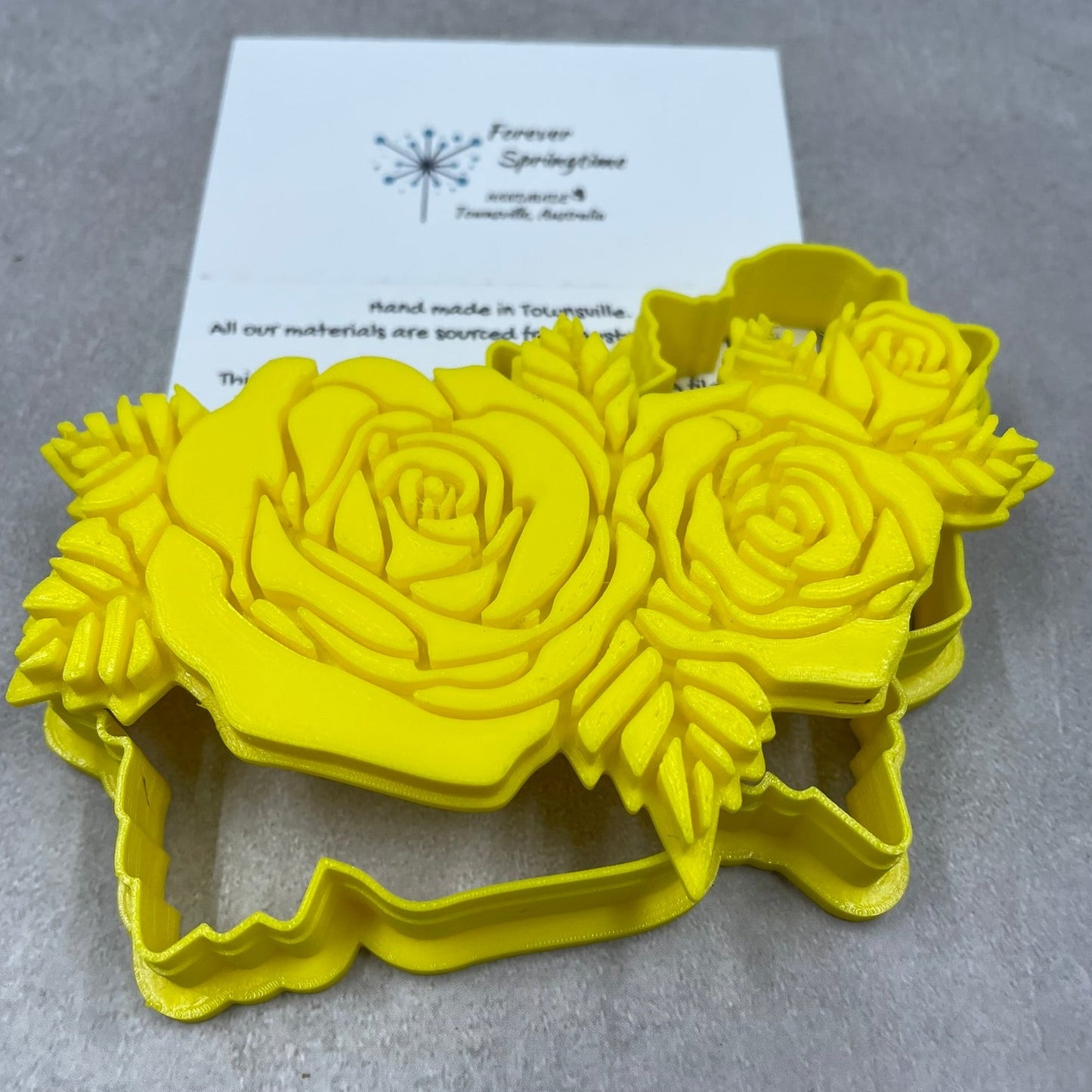 Triple ROSE Cutter and Debosser Stamp: Art, Baking, Craft