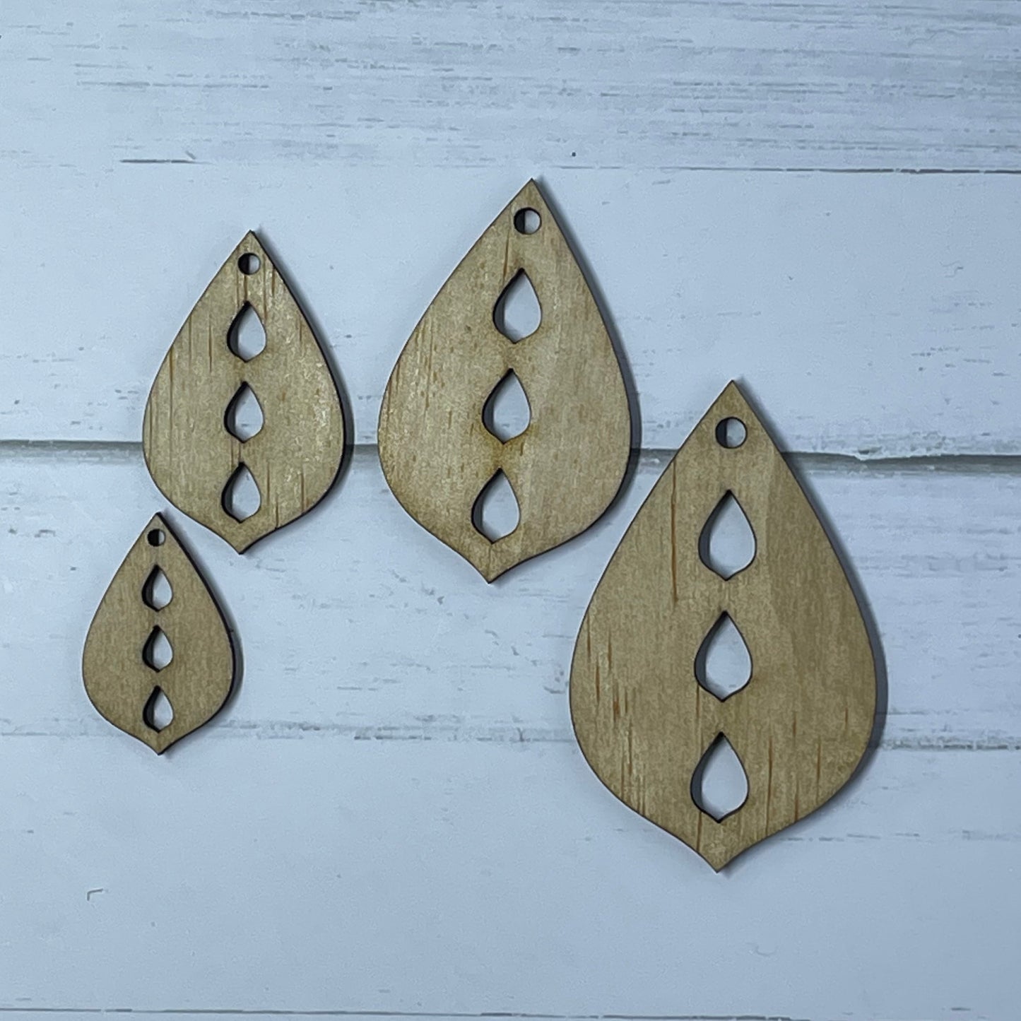 Blanks Bulk LEAF 3 SMALL Jewellery Earrings Wood | 25 PAIRS (50 pieces) | 30mm, 40mm, 50mm, 60mm | Handmade and AUSTRALIAN MADE | Craft DIY