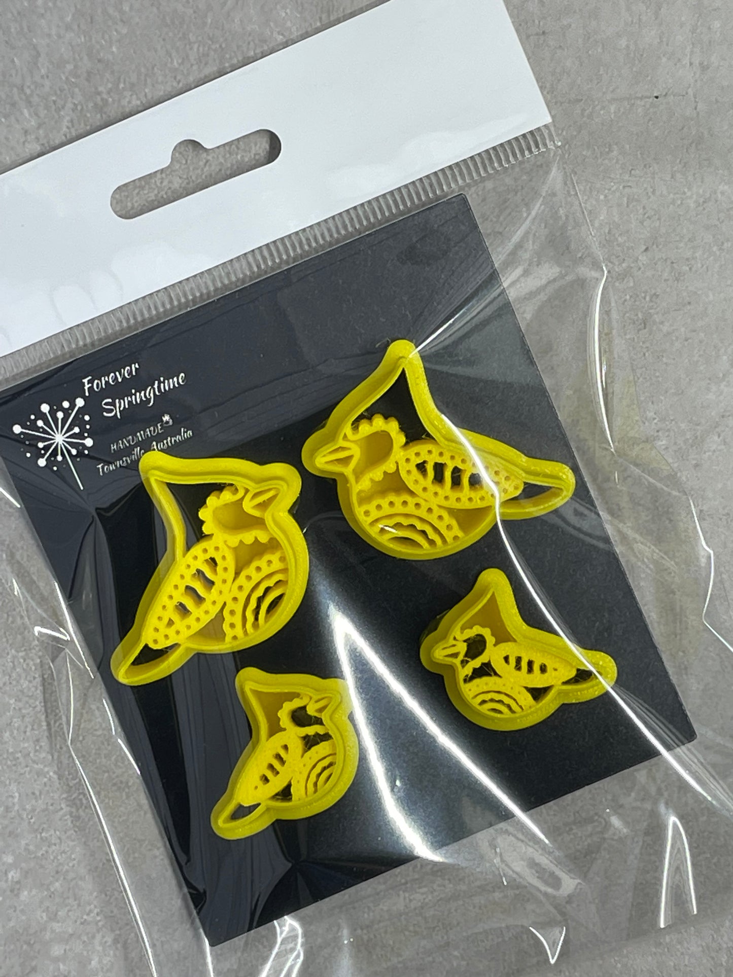 DECORATED BIRD (set of 4) STUD / DANGLE Pack Cutter: Art, Baking, Craft