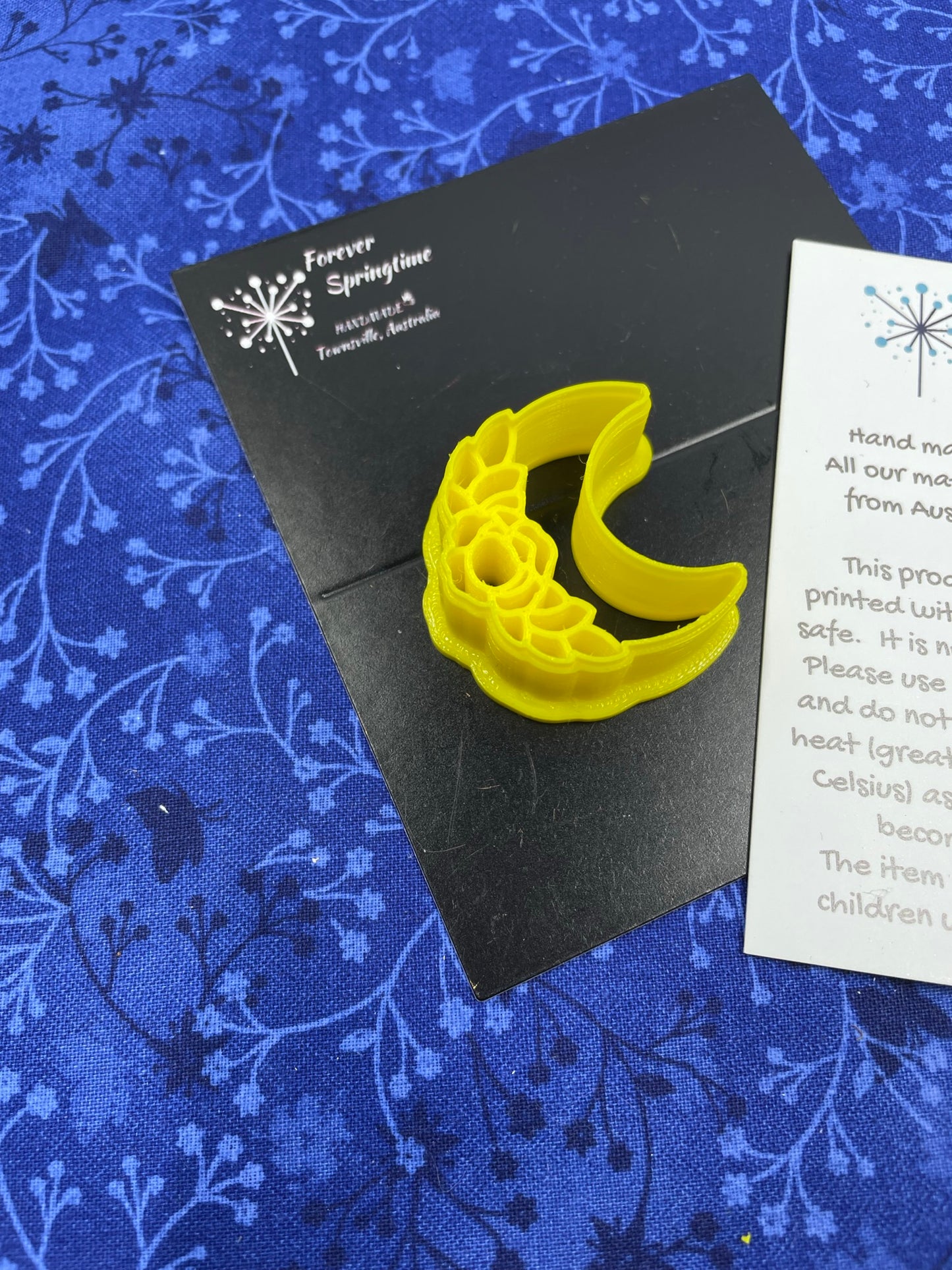 FLORAL MOON cutter for Fondant / Polymer clay / Clay / Plasticine