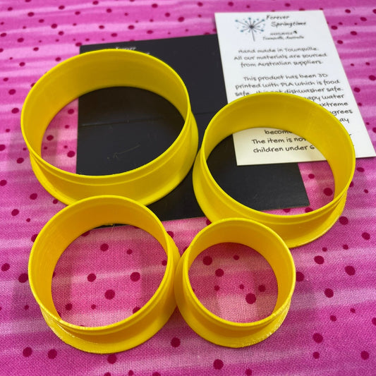 CIRCLES 30mm 40mm 50mm 60mm Cookie Cutter for Fondant / Polymer Clay / Clay / Plasticine