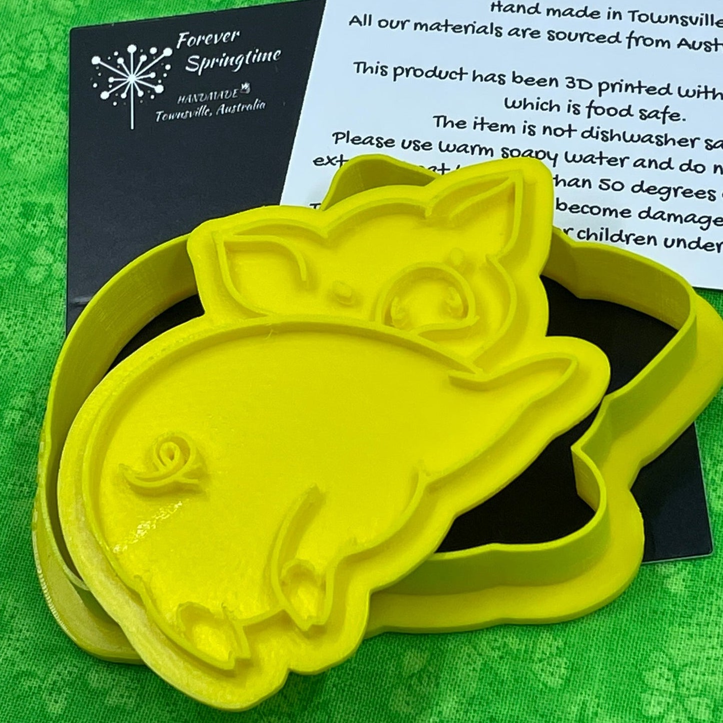 PIG TAIL Cookie Cutter and Embosser Stamp for Fondant / Polymer Clay / Clay / Plasticine