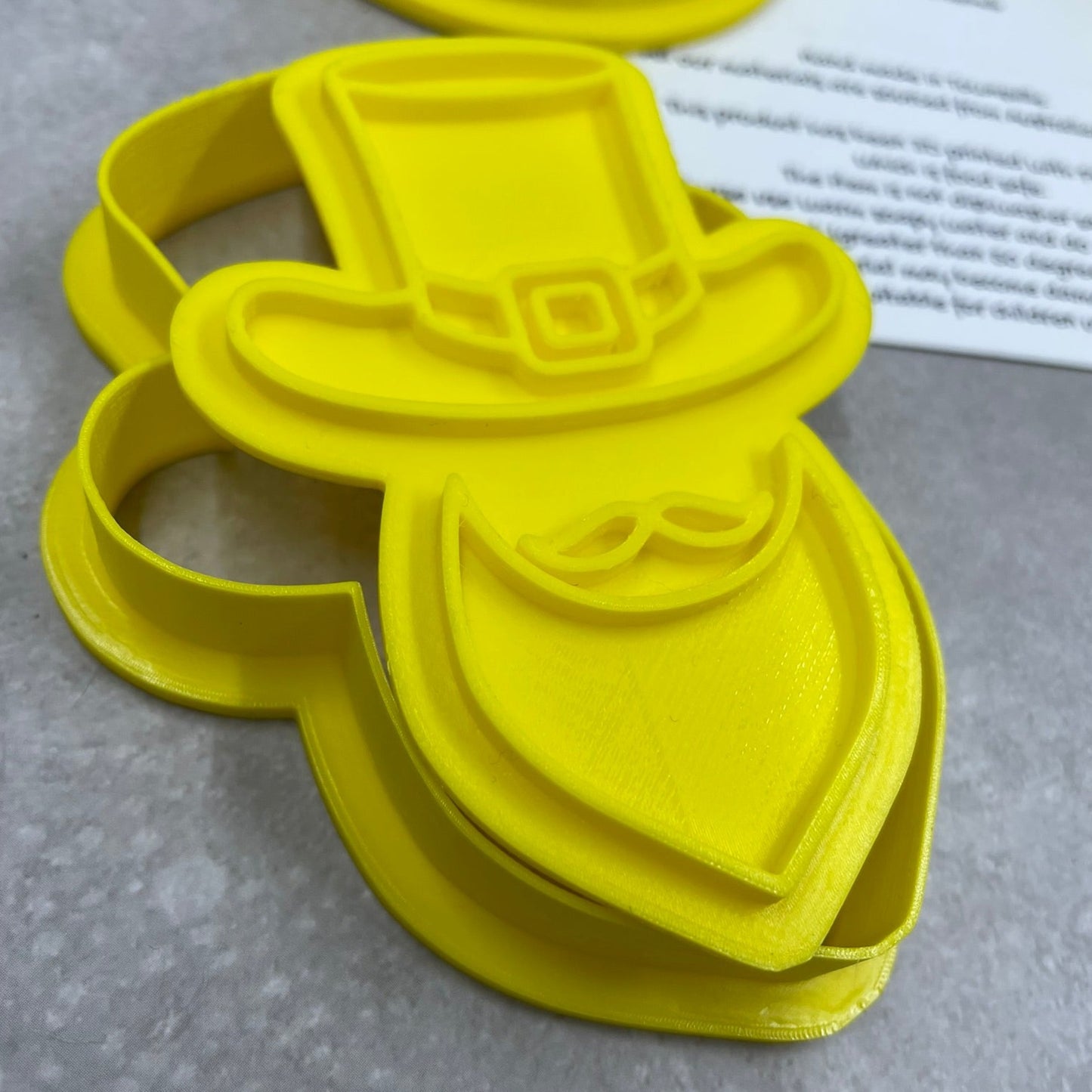 LEPRECHAUN Cookie Cutter and Embosser Stamp for Fondant / Polymer Clay / Clay / Plasticine