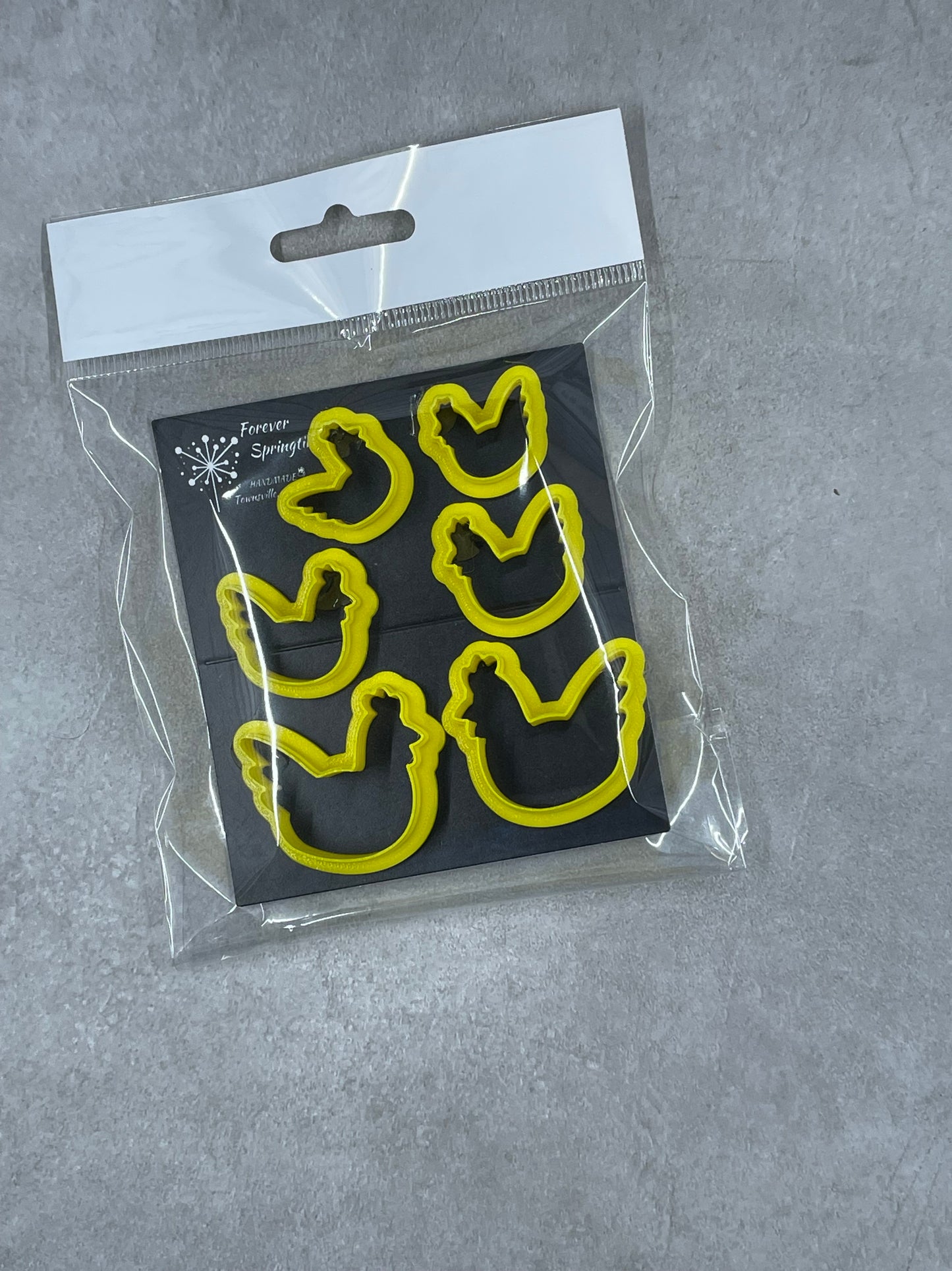 ROOSTER CHICKEN Cutter (set of 6) for Fondant / Polymer clay / Clay / Plasticine