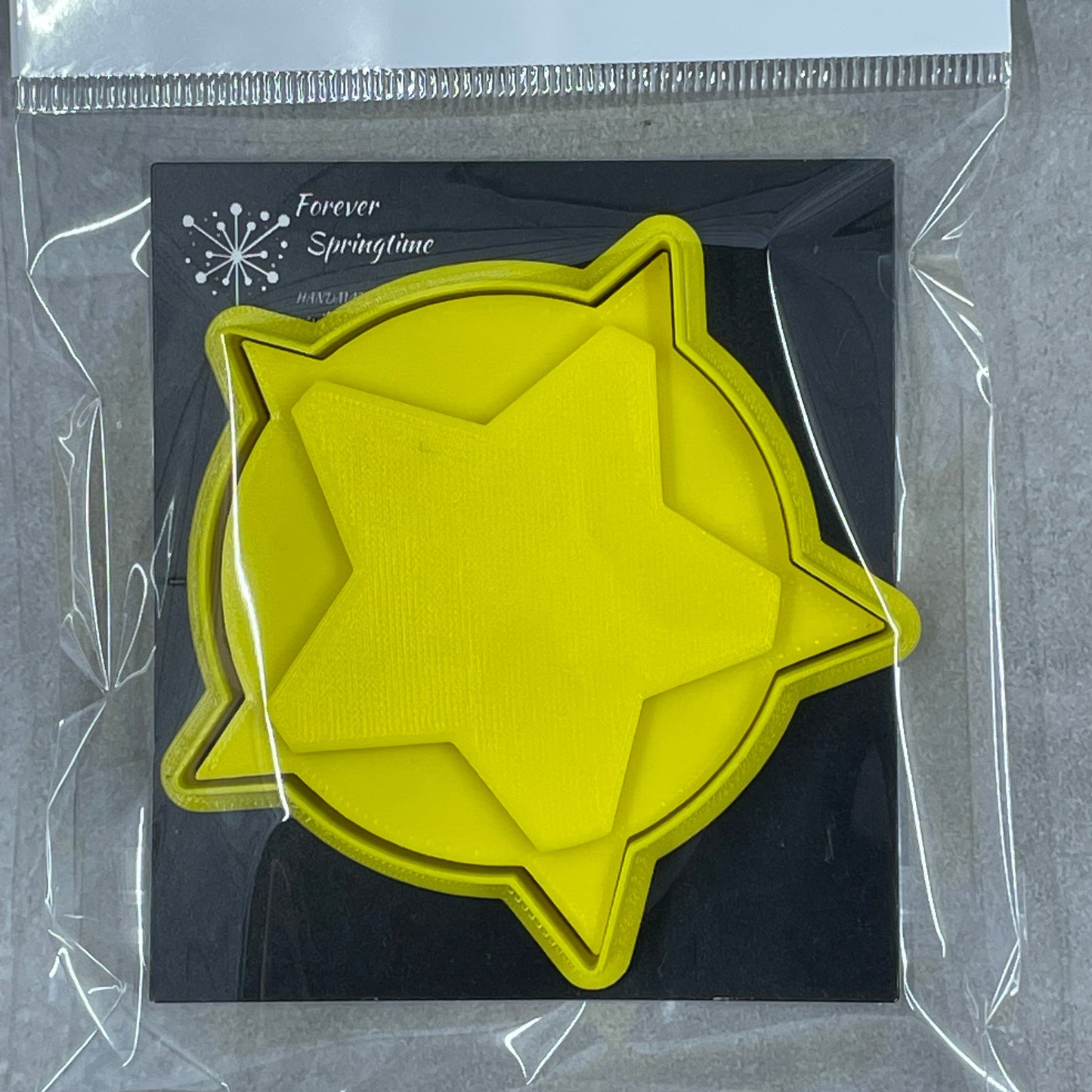 Country SHERIFF STAR embossed Cookie Cutter and Embosser Stamp for Fondant / Polymer Clay / Clay / Plasticine