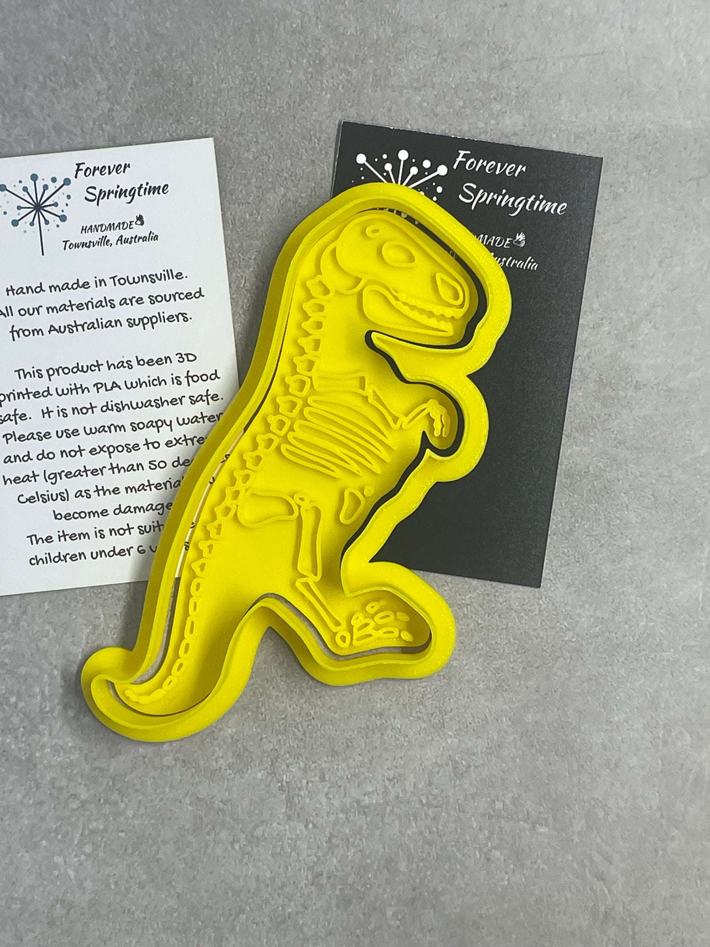 T-REX FOSSIL Cookie Cutter and Embosser Stamp  for Fondant / Polymer Clay / Clay / Plasticine