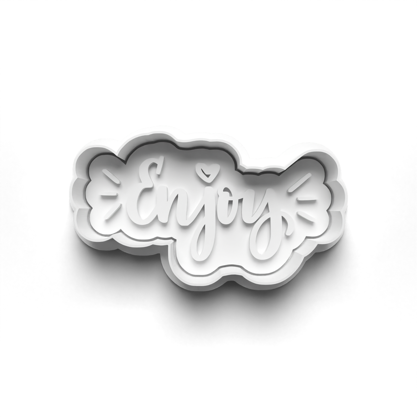 ENJOY Cutter and Embosser Stamp for Fondant / Polymer Clay / Clay / Plasticine