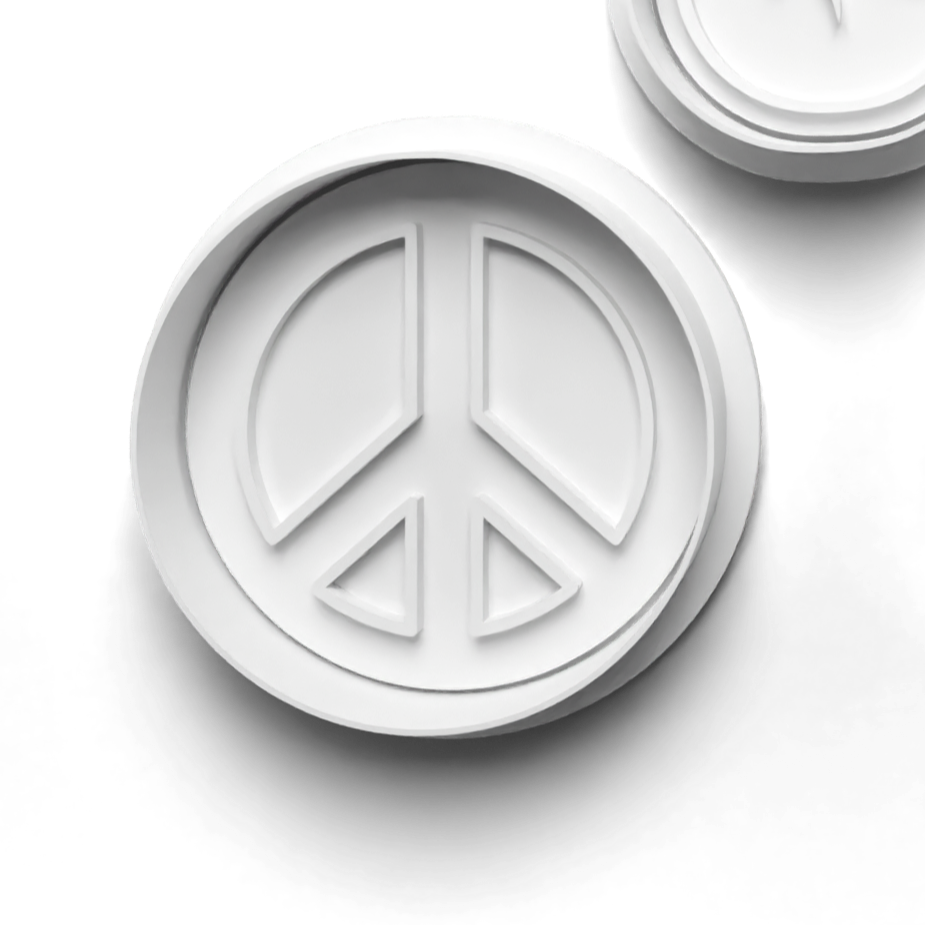 PEACE sign Cutter and Embosser Stamp: Art, Baking, Craft