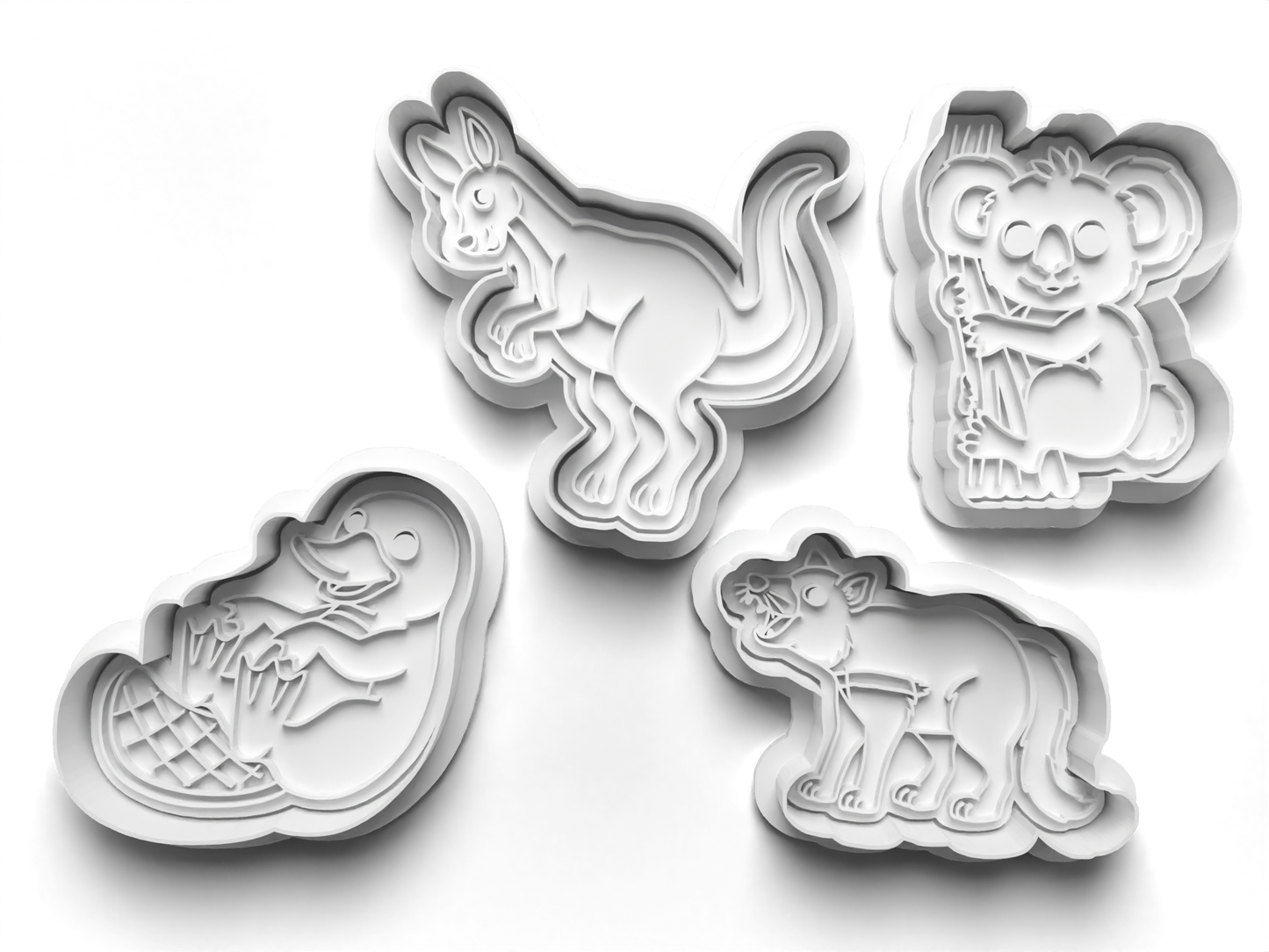 KOALA Cookie Cutter and Embosser Stamp for Fondant / Polymer Clay / Clay / Plasticine